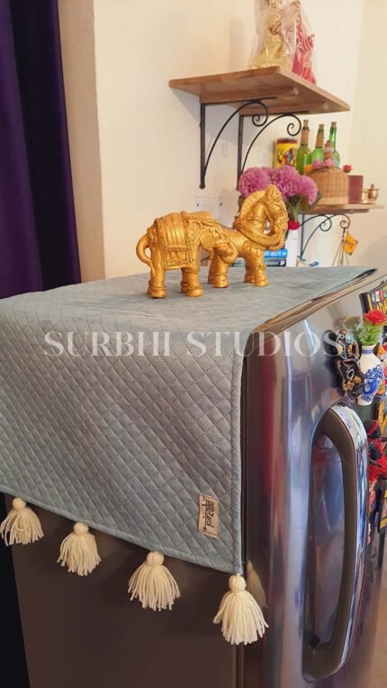 Sky Quilted Fridge Top Cover