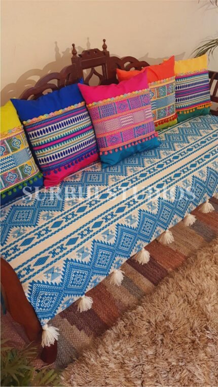 Boho Sofa Throw Covers and Cushion Covers