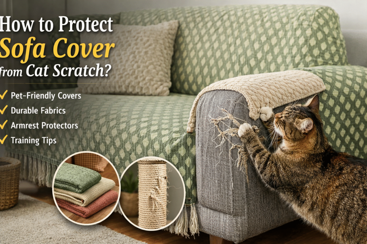 Protect Sofa Cover from Cat Scratch