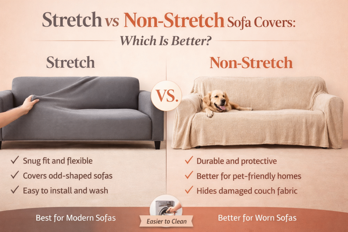 Stretch vs non-stretch sofa covers