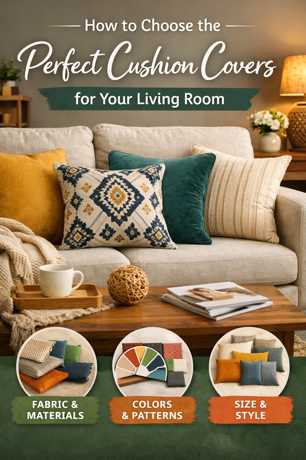 Choose the Perfect Cushion Covers for Your Living Room