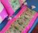 Kamdhenu Green Pichwai Cushion covers and Table Runner